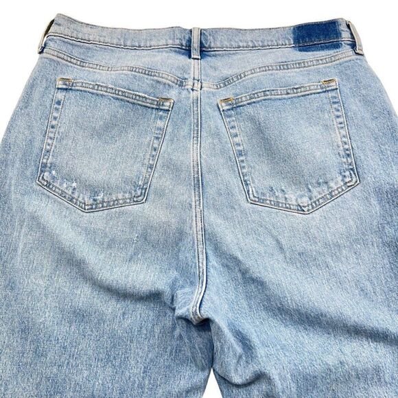 Abercrombie & Fitch The Dad High Rise Crossover Button Fly Jeans Size 33 - Picture 7 of 9